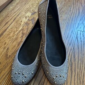 Stuart Weitzman Brown Embellished Women's Flats